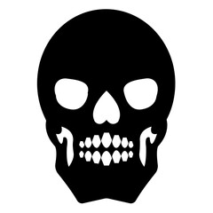 
Human skull icon on white background
