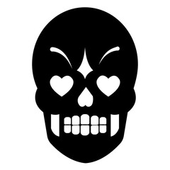 
Human skull icon on white background
