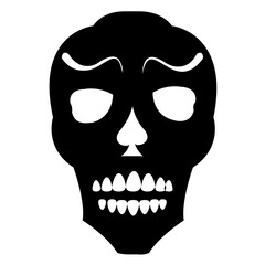 
Solid icon design of skull sketch
