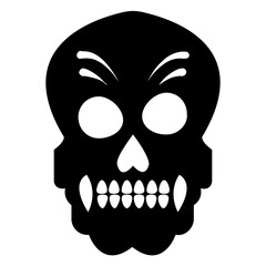 
Solid icon design of skull sketch
