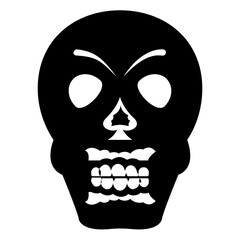 
Solid icon design of skull sketch
