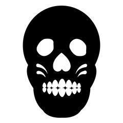 
Solid icon design of skull sketch
