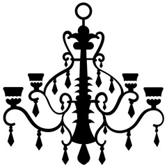 Fototapeta na wymiar Creative icon design of chandelier 