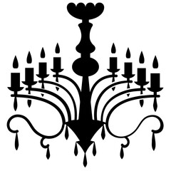 
Creative icon design of chandelier
