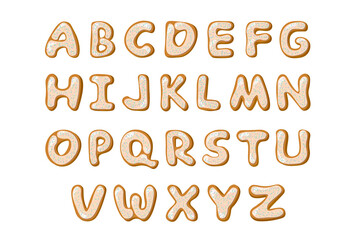 Gingerbread christmas alphabet pack