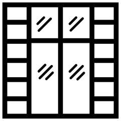
Isolated icon design of plantation shutter
