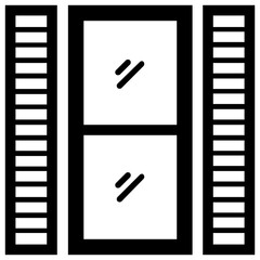 
Solid icon design of shutter
