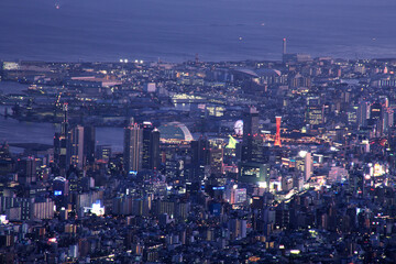 Obraz premium 六甲山山頂からの夜景