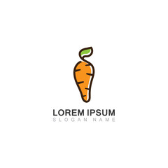 Carrot healthy food organic food market icon flat illustration