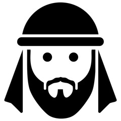 
A human avatar with headdress depicting arab 
