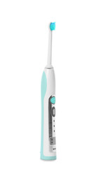 Electric tooth brush on white background