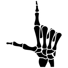 Fototapeta premium A skeleton hand with pointed fingers 