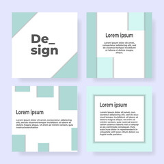 Social media post template design