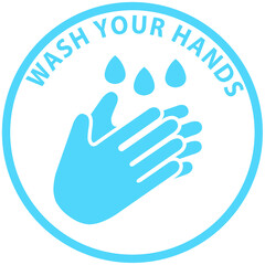 Wash your hands or sanitize hands mandatory sign. for preventing coronavirus covid-19 concept 