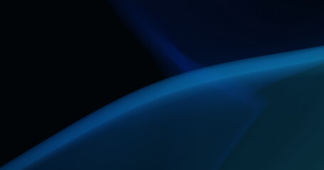 Abstract defocused 4k resolution geometric curves background for wallpaper, backdrop and varied nature design. Black and electric blue colors.