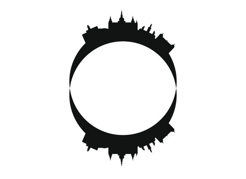 skyline of graz city in austria.