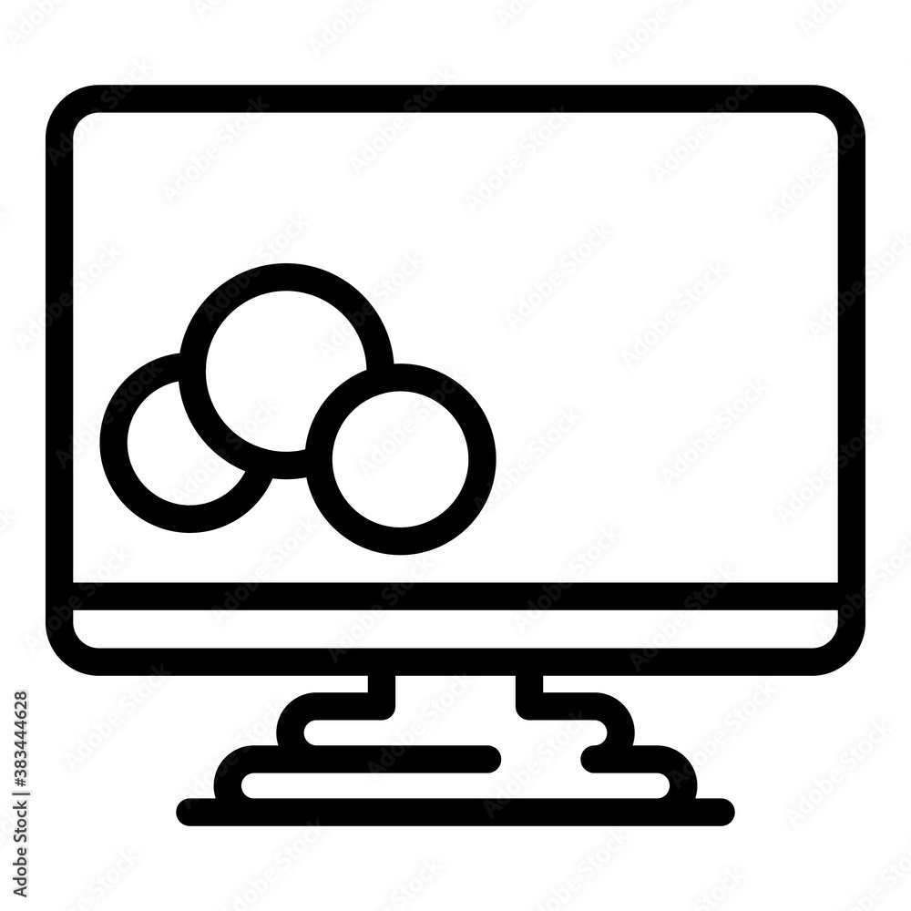 Poster led monitor screen icon. outline led monitor screen vector icon for web design isolated on white bac