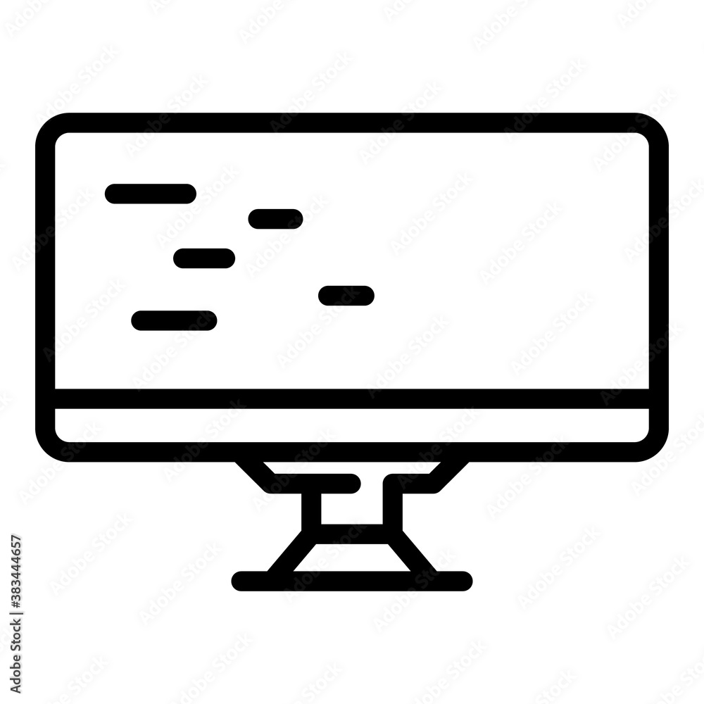 Poster lcd monitor icon. outline lcd monitor vector icon for web design isolated on white background