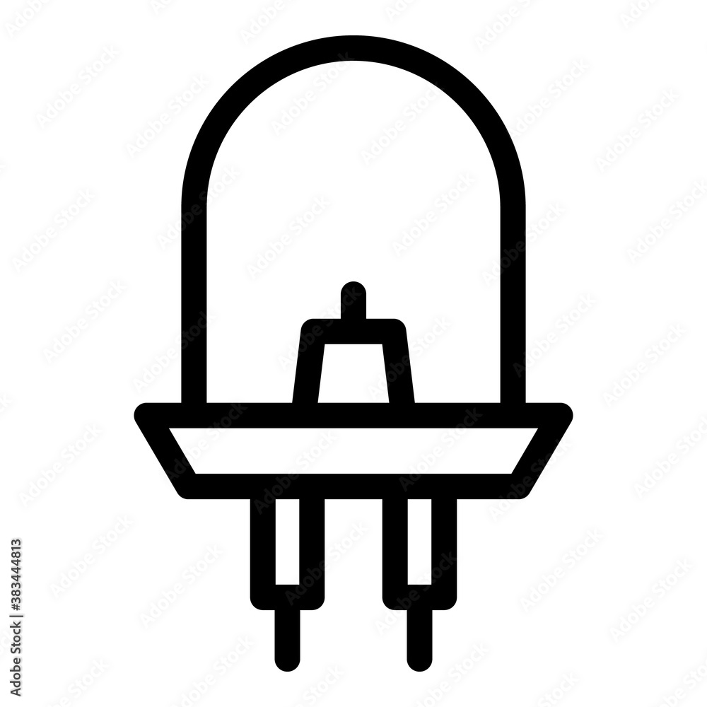 Aufkleber diode icon. outline diode vector icon for web design isolated on white background