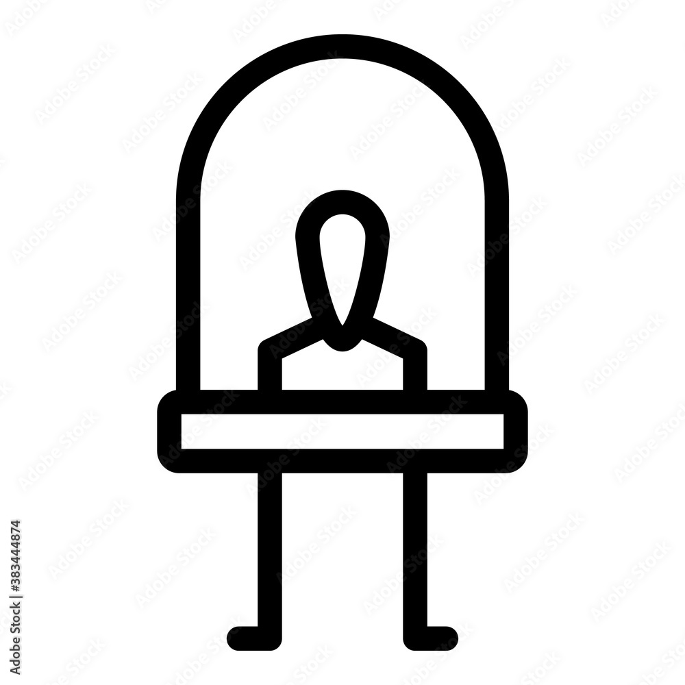 Poster light diode icon. outline light diode vector icon for web design isolated on white background