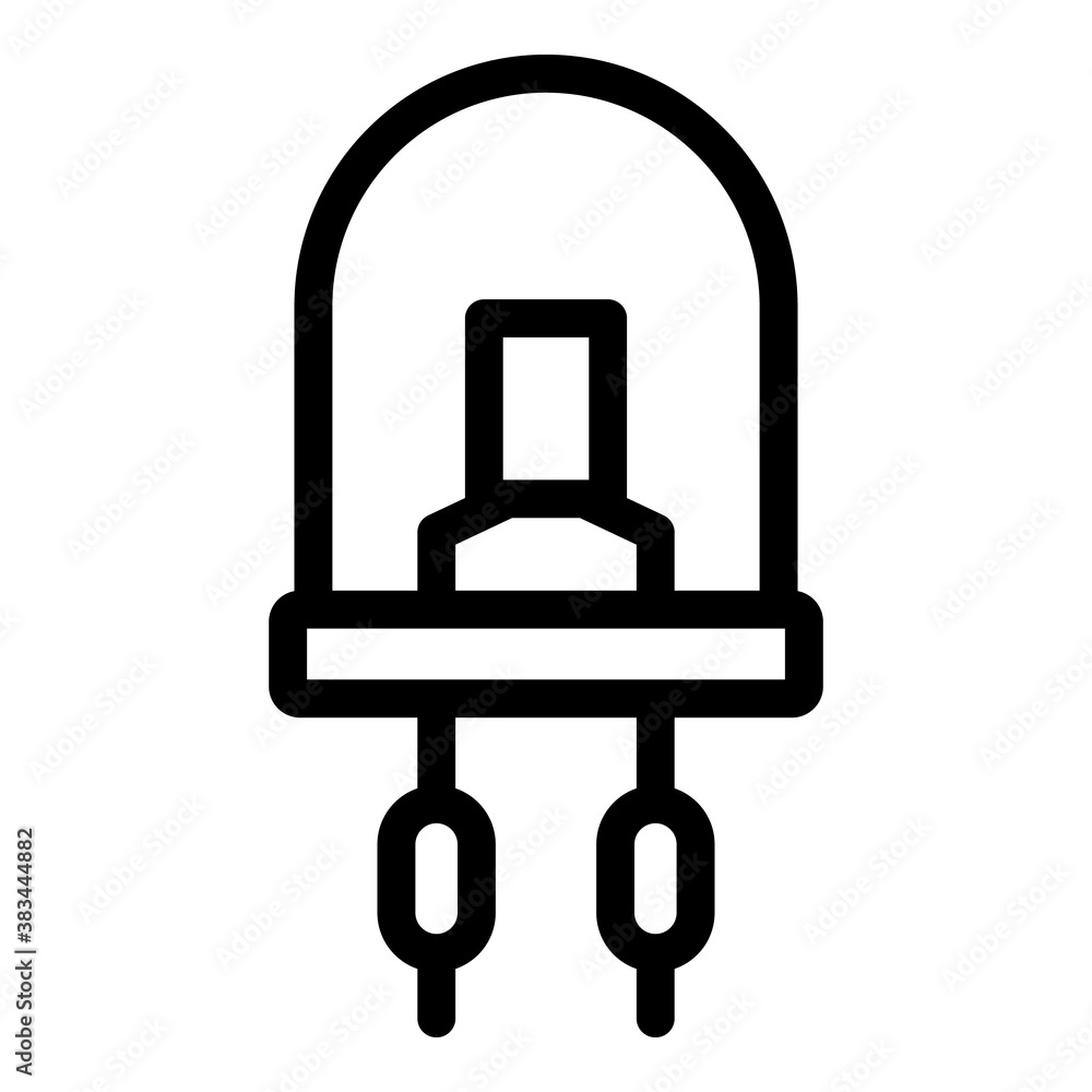 Poster current diode icon. outline current diode vector icon for web design isolated on white background