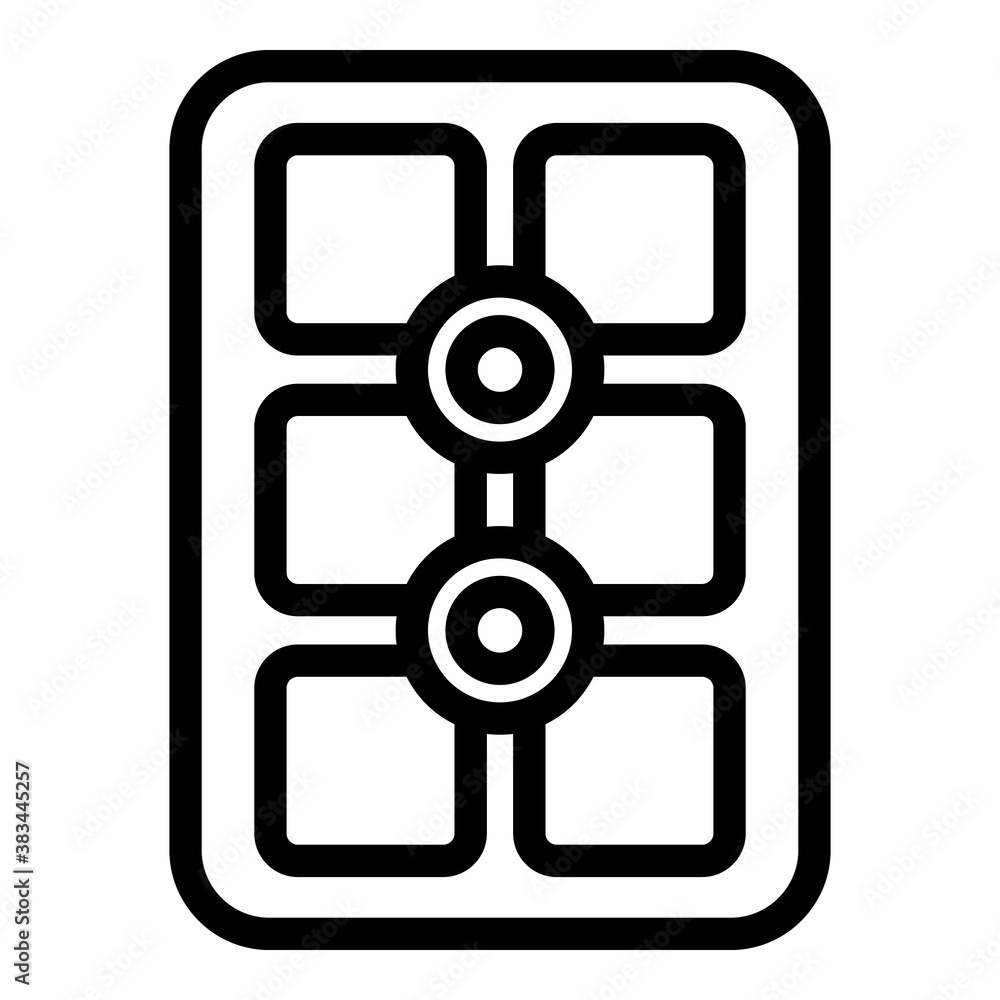 Poster ice tray icon. outline ice tray vector icon for web design isolated on white background