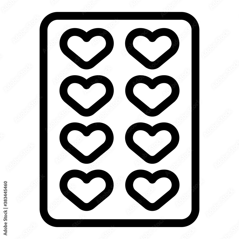 Poster ice form tray icon. outline ice form tray vector icon for web design isolated on white background