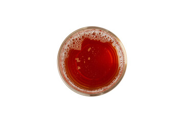 Glass of apple juice isolated on white background