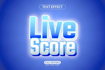 Editable Text Style Effect Live Score