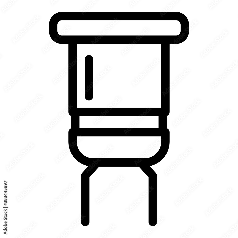 Aufkleber capacitor icon. outline capacitor vector icon for web design isolated on white background