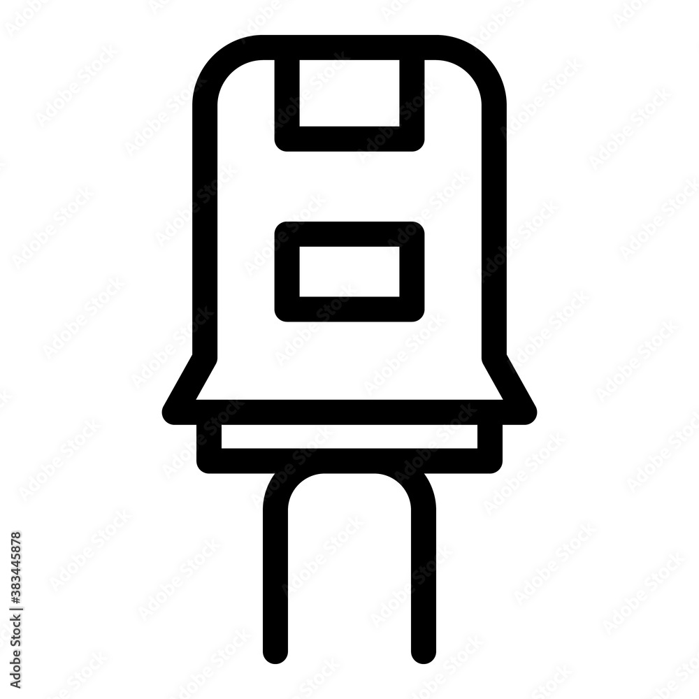 Aufkleber voltage capacitor icon. outline voltage capacitor vector icon for web design isolated on white backg