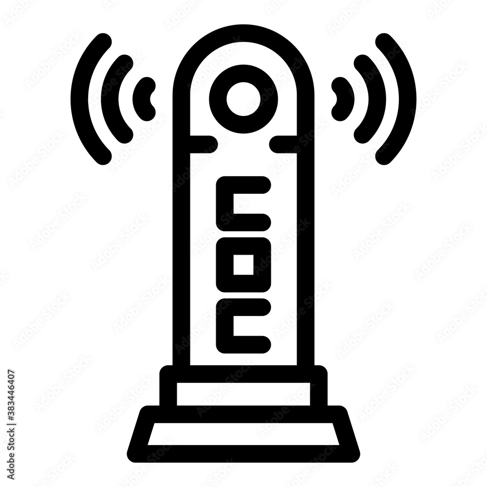 Poster hotspot modem icon. outline hotspot modem vector icon for web design isolated on white background