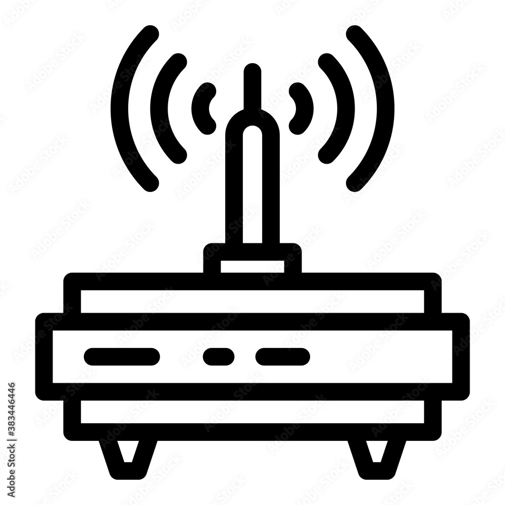 Poster hotspot router icon. outline hotspot router vector icon for web design isolated on white background