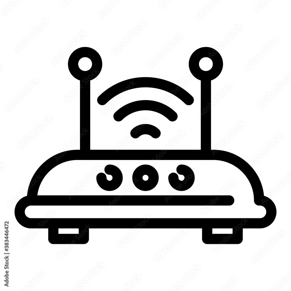 Aufkleber connection router icon. outline connection router vector icon for web design isolated on white backg