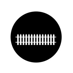 Decorative brown wooden fence illustration 