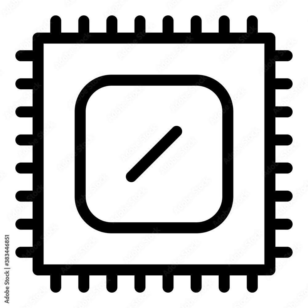 Poster cpu hardware icon. outline cpu hardware vector icon for web design isolated on white background