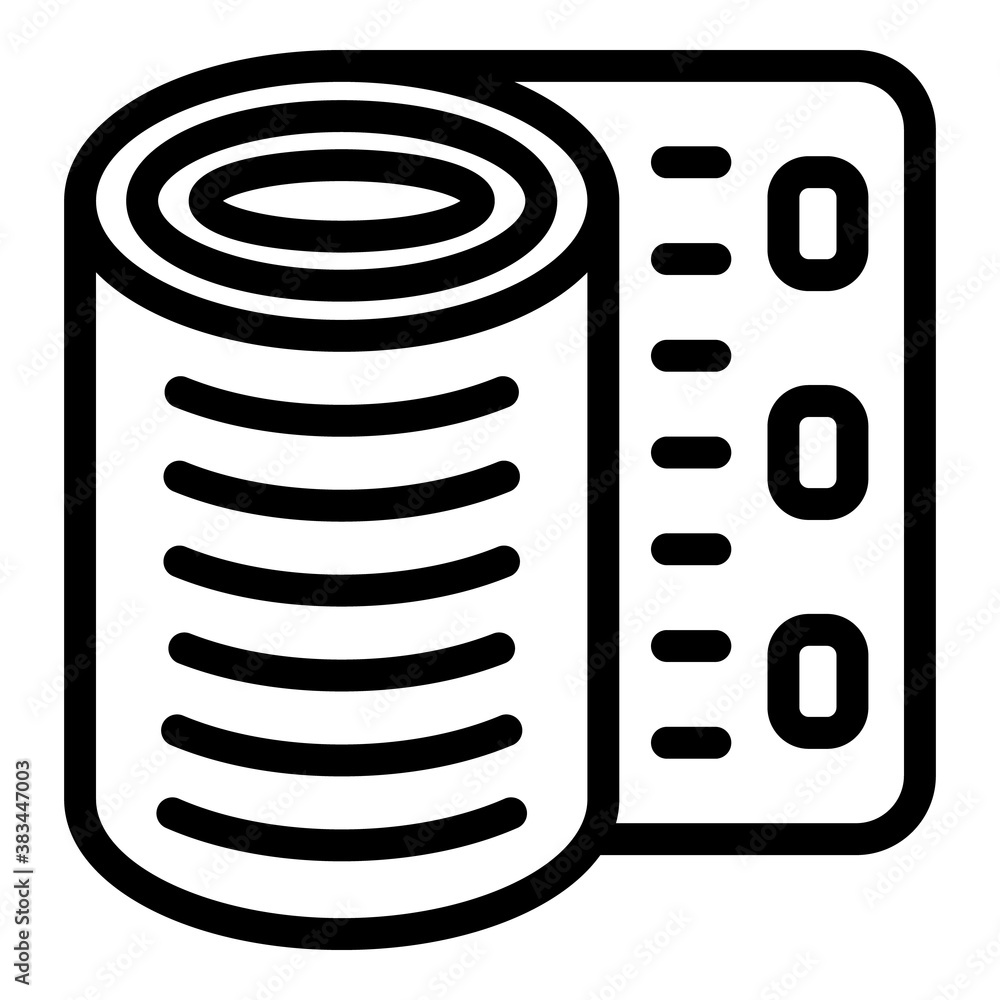 Poster bandage roll icon. outline bandage roll vector icon for web design isolated on white background