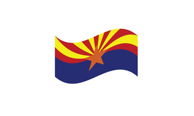Arizona flag waving vector illustration