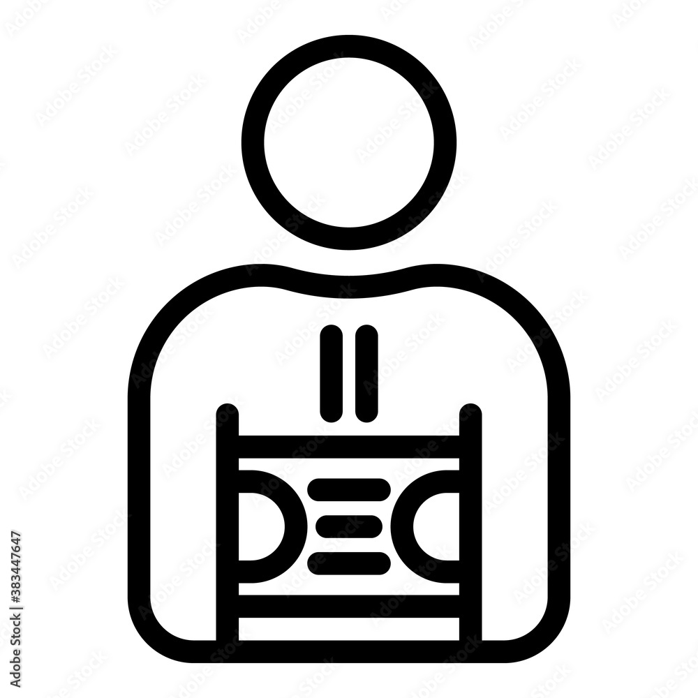 Poster support corset icon. outline support corset vector icon for web design isolated on white background