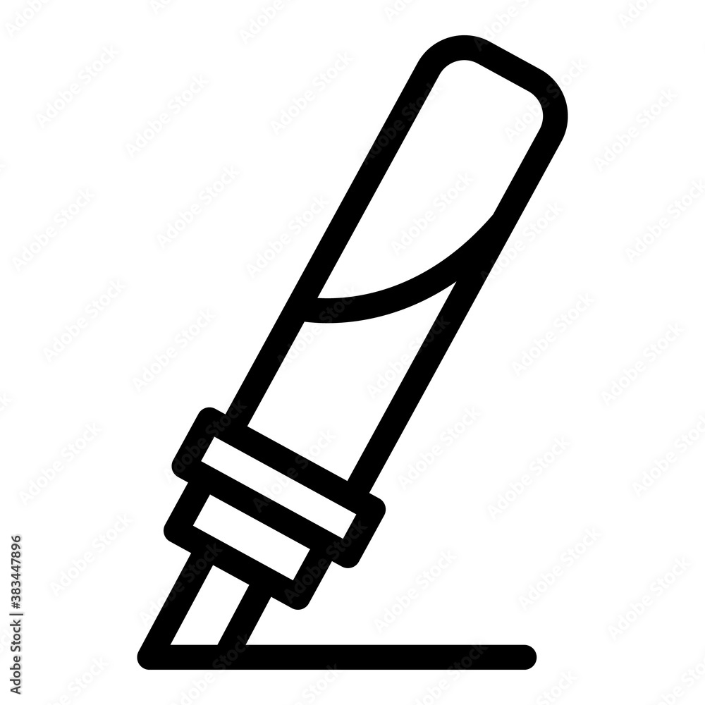 Poster calligraphy pen icon. outline calligraphy pen vector icon for web design isolated on white backgroun