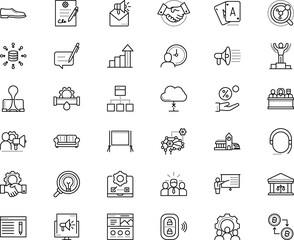 business vector icon set such as: login, fresh, club, lifestyle, code, suggestion, commenting, pro, sitemap, chip, concepts, rail, bubble, secretary, feedback, room, peer, no, city, exploration