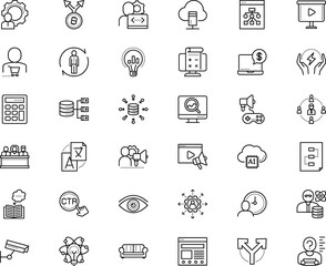business vector icon set such as: sheme, library, scientist, read, neon, consumer, cctv, agency, legal, frontend, statistics, interview, cash, picture, info, crypto, dialog, file, leadership, stylish
