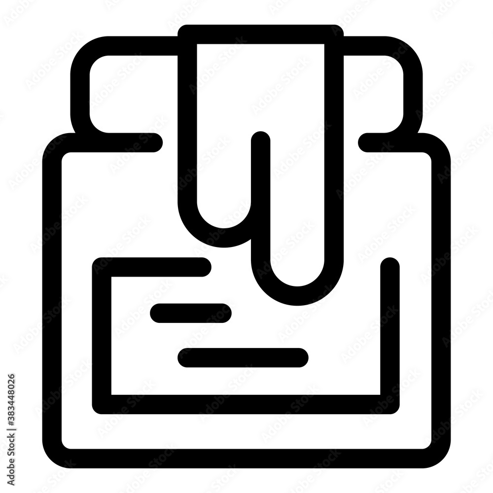 Poster writing paper icon. outline writing paper vector icon for web design isolated on white background