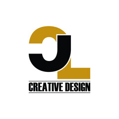 Letter CL simple logo design vector