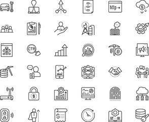 business vector icon set such as: spot, info, usability, architecture, mesh, privacy, cost, consulting, loan, eps, note, deposit, settings, refund, assignment, net, router, news, greeting, triangular