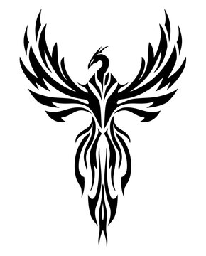Phoenix Abstract Silhouette, Mythical Bird