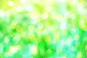 Green color abstract background with blurred defocus bokeh light for template