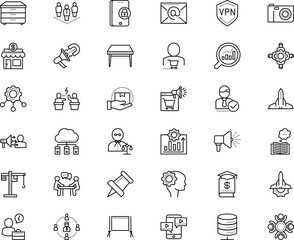 business vector icon set such as: attorney, lens, photograph, pushcart, dollar, diary, electronic, site, sport, pro, judge, font, commercial, increase, connected, business person, e-commerce