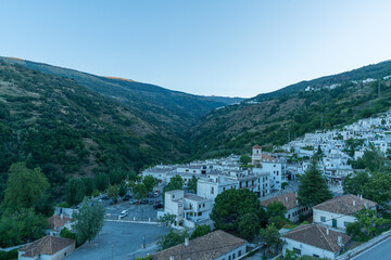 Obraz premium the villages of the Poqueira ravine on the slope of the Sierra Nevada
