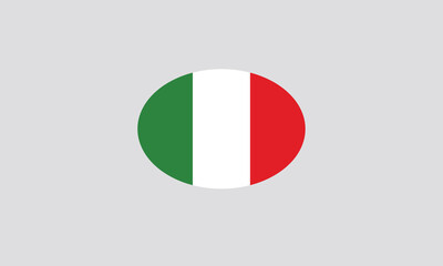 Italy flag oval circle vector illustration